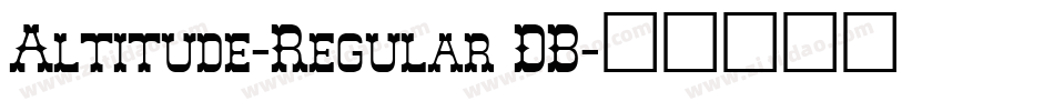 Altitude-Regular DB字体转换